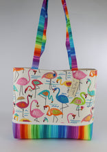 Load image into Gallery viewer, Tropical Flamingos Shoulder Bag Purse Island Vacation Handbag Tote