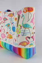 Load image into Gallery viewer, Tropical Flamingos Shoulder Bag Purse Island Vacation Handbag Tote