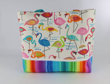 Load image into Gallery viewer, Tropical Flamingos Shoulder Bag Purse Island Vacation Handbag Tote