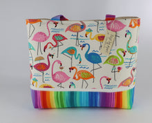 Load image into Gallery viewer, Tropical Flamingos Shoulder Bag Purse Island Vacation Handbag Tote