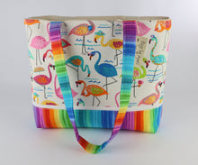 Load image into Gallery viewer, Tropical Flamingos Shoulder Bag Purse Island Vacation Handbag Tote