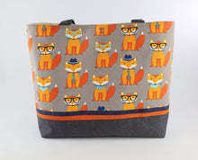 Load image into Gallery viewer, Fox Fabric Shoulder Bag Purse Quirky Novelty Handbag Tote